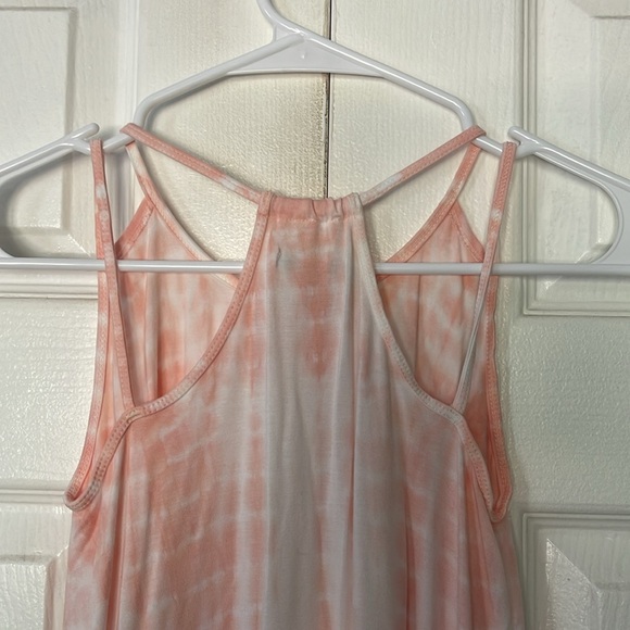 Pink Tie Dye Kids Flowy Dress - Picture 5 of 5